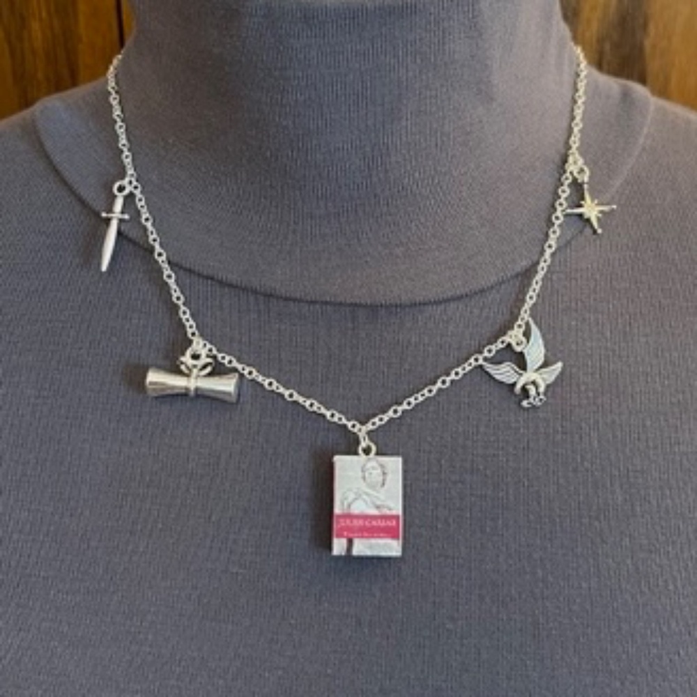 Julius Caesar by William Shakespeare Handmade Literature Necklace, Book Cover